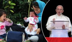 El Papa ha ofrecido a tomar en dos familias de refugiados GETTY